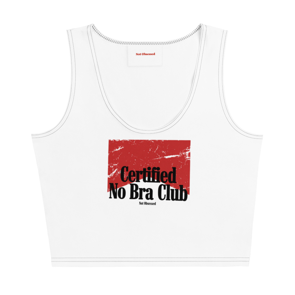 Crop top "CERTIFIED NO BRA CLUB"
