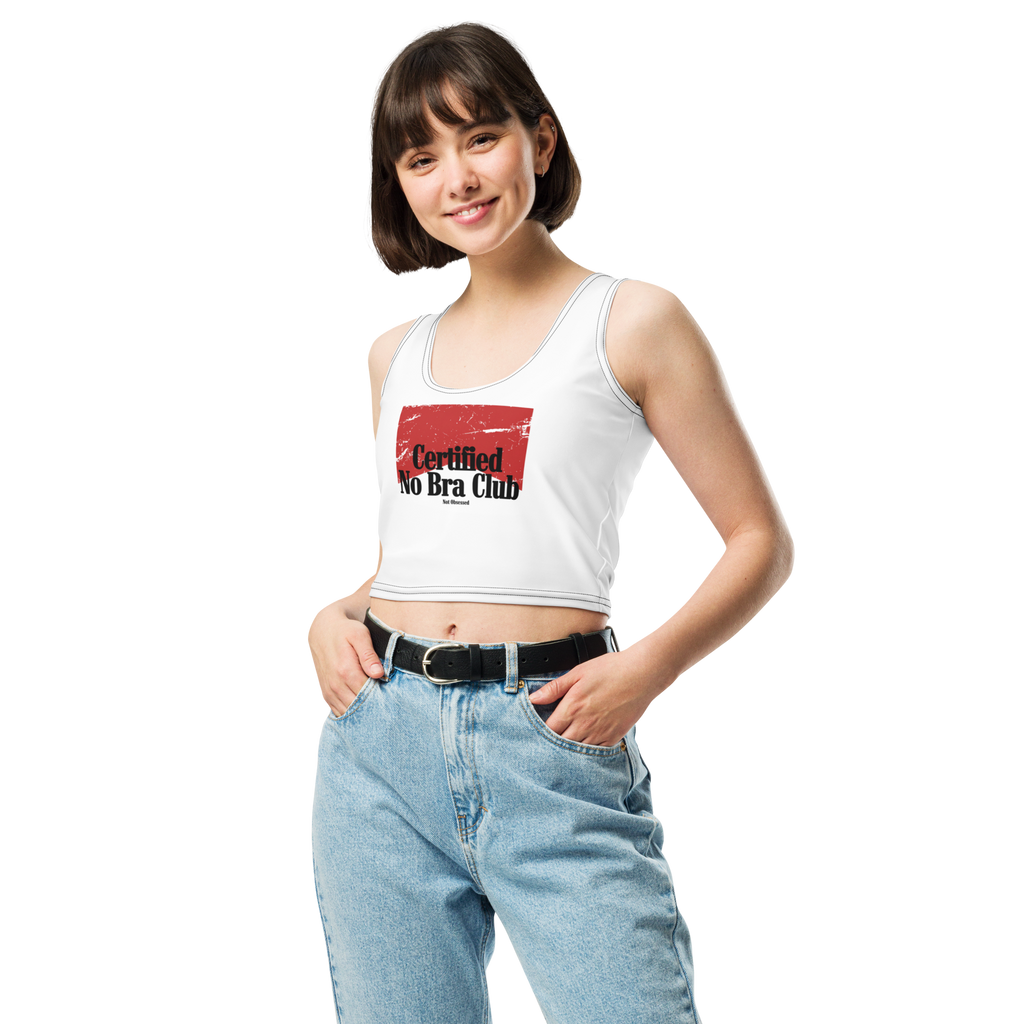 Crop top "CERTIFIED NO BRA CLUB"