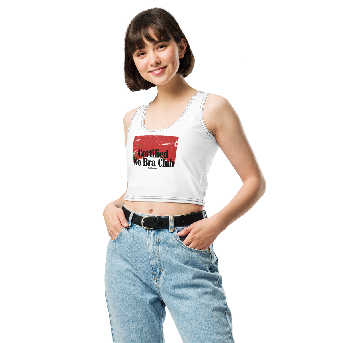Crop top "CERTIFIED NO BRA CLUB"