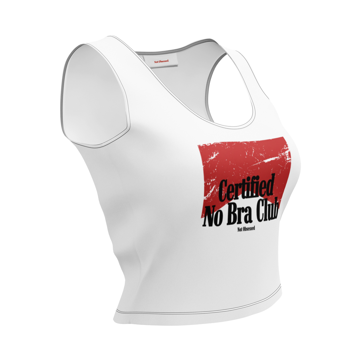 Crop top "CERTIFIED NO BRA CLUB"