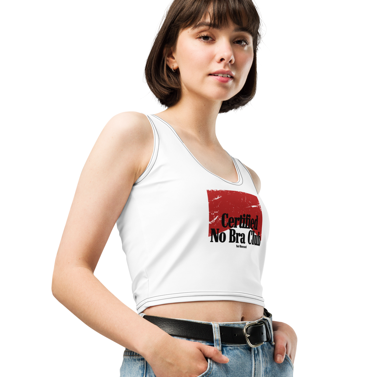 Crop top "CERTIFIED NO BRA CLUB"